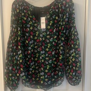 Ann Taylor Multicolor Floral Blouse